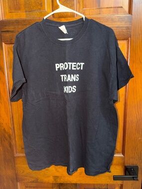 Seven shirts supporting Trans People (5 trans youth, two more generically trans